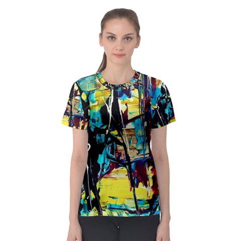 Dance Of Oil Towers 3 Women s Sport Mesh Tee by bestdesignintheworld