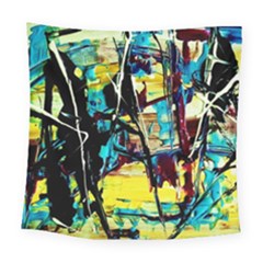 Dance Of Oil Towers 3 Square Tapestry (large) by bestdesignintheworld