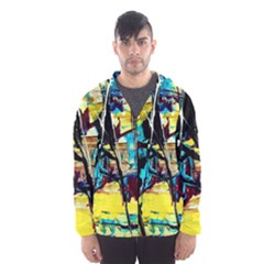 Dance Of Oil Towers 3 Hooded Wind Breaker (men) by bestdesignintheworld