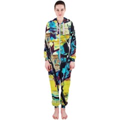 Dance Of Oil Towers 3 Hooded Jumpsuit (ladies)  by bestdesignintheworld