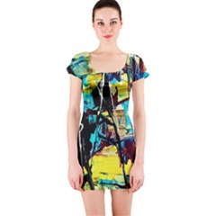 Dance Of Oil Towers 3 Short Sleeve Bodycon Dress by bestdesignintheworld