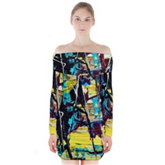 Dance Of Oil Towers 3 Long Sleeve Off Shoulder Dress by bestdesignintheworld