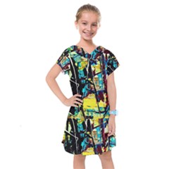 Dance Of Oil Towers 3 Kids  Drop Waist Dress by bestdesignintheworld