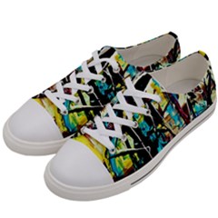 Dance Of Oil Towers 3 Women s Low Top Canvas Sneakers by bestdesignintheworld