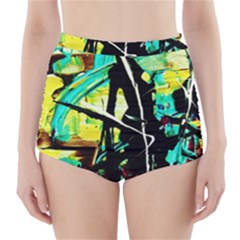 Dance Of Oil Towers 5 High-waisted Bikini Bottoms by bestdesignintheworld