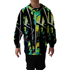 Dance Of Oil Towers 5 Hooded Wind Breaker (kids) by bestdesignintheworld