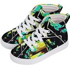 Dance Of Oil Towers 5 Kid s Hi-top Skate Sneakers by bestdesignintheworld