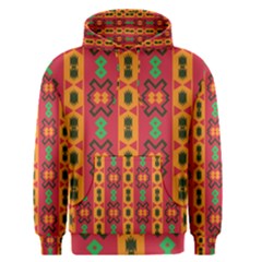 Tribal Shapes In Retro Colors                                 Men s Pullover Hoodie by LalyLauraFLM