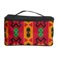 Tribal Shapes In Retro Colors                                 Cosmetic Storage Case by LalyLauraFLM