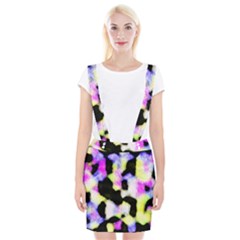 Watercolors Shapes On A Black Background                                      Braces Suspender Skirt