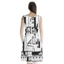 Drawing  Sleeveless Waist Tie Chiffon Dress View2