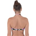 Watercolors shapes on a black background                                  Halter Bandeau Bikini Top View2