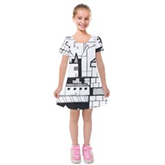 Drawing  Kids  Short Sleeve Velvet Dress