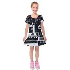 Drawing  Kids  Short Sleeve Velvet Dress