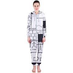 Drawing  Hooded Jumpsuit (ladies) 