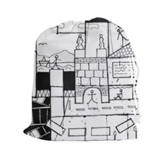 Drawing  Drawstring Pouches (xxl) by ValentinaDesign