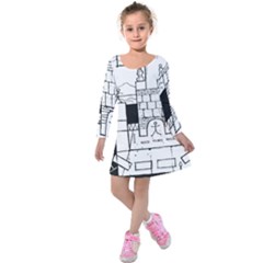 Drawing  Kids  Long Sleeve Velvet Dress