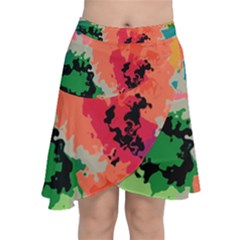 Colorful Spots                                      Chiffon Wrap Front Skirt by LalyLauraFLM