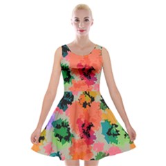 Colorful Spots                              Velvet Skater Dress by LalyLauraFLM