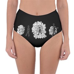 Drawing  Reversible High-waist Bikini Bottoms by ValentinaDesign