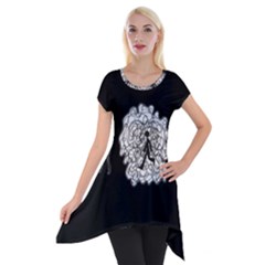 Drawing  Short Sleeve Side Drop Tunic by ValentinaDesign