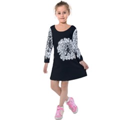 Drawing  Kids  Long Sleeve Velvet Dress