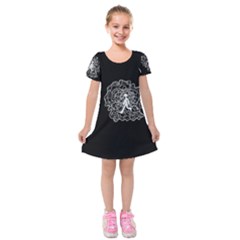 Drawing  Kids  Short Sleeve Velvet Dress