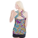 3d shapes on a grey background                                  Criss cross Back Tank Top View2