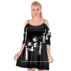 Drawing  Cutout Spaghetti Strap Chiffon Dress by ValentinaDesign