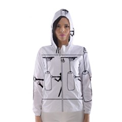 Drawing  Hooded Wind Breaker (women)