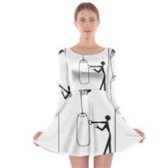 Drawing  Long Sleeve Skater Dress by ValentinaDesign