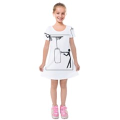 Drawing  Kids  Short Sleeve Velvet Dress