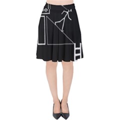 Drawing Velvet High Waist Skirt by ValentinaDesign