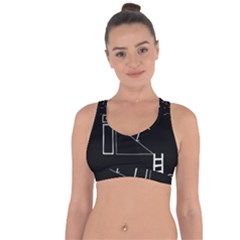 Drawing Cross String Back Sports Bra by ValentinaDesign