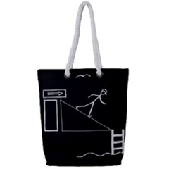 Drawing Full Print Rope Handle Tote (small) by ValentinaDesign