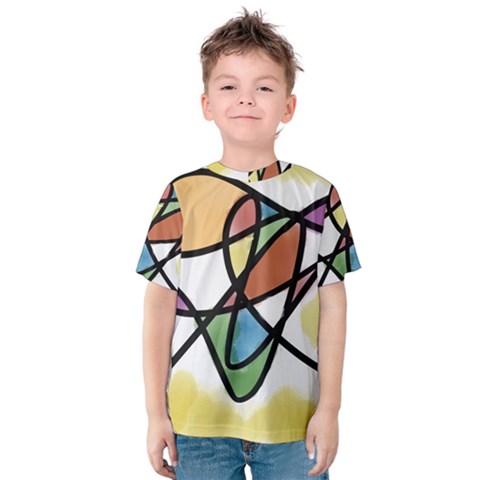 Abstract Art Colorful Kids  Cotton Tee by Modern2018