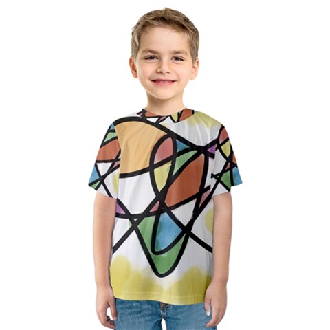 Abstract Art Colorful Kids  Sport Mesh Tee by Modern2018