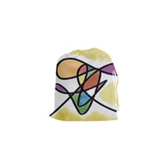 Abstract Art Colorful Drawstring Pouches (xs)  by Modern2018