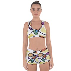 Abstract Art Colorful Racerback Boyleg Bikini Set by Modern2018