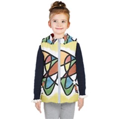 Abstract Art Colorful Kid s Hooded Puffer Vest