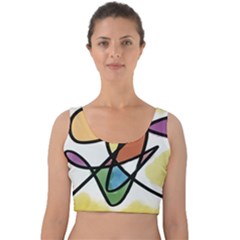 Abstract Art Colorful Velvet Crop Top by Modern2018