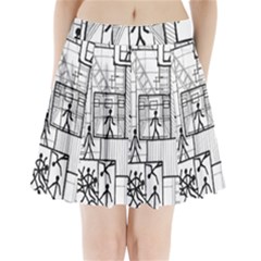 Drawing Pleated Mini Skirt by ValentinaDesign