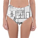 Drawing Reversible High-Waist Bikini Bottoms View1