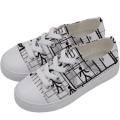 Drawing Kids  Low Top Canvas Sneakers