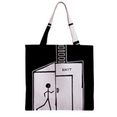 Drawing Zipper Grocery Tote Bag by ValentinaDesign