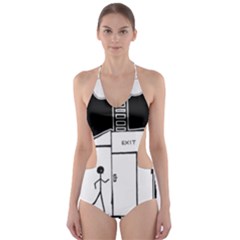 Drawing Cut-out One Piece Swimsuit by ValentinaDesign