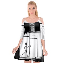 Drawing Cutout Spaghetti Strap Chiffon Dress by ValentinaDesign