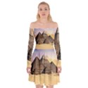 Ancient Archeology Architecture Off Shoulder Skater Dress View1