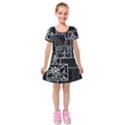 Drawing Kids  Short Sleeve Velvet Dress View1