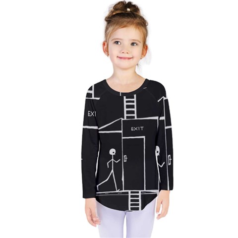 Drawing Kids  Long Sleeve Tee by ValentinaDesign